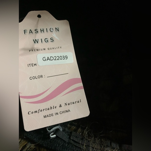 Curly Wig, Kinky Afro Curly Wig, 2 Tone Blonde Mixed Brown Color - Picture 7 of 9